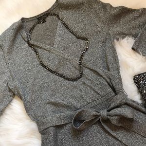 SALE!! Talbots SP Merino Silver Sparkle  Dress